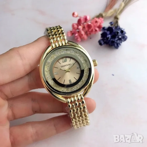 Кристален дамски ръчен часовник Swarovski, Сваровски, бижу, снимка 6 - Дамски - 52220898