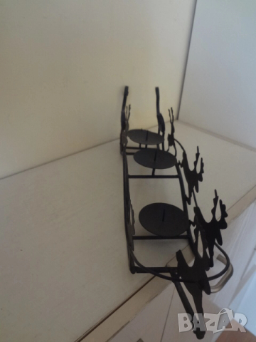 Нов метален свещник с еленчета от Виена, снимка 17 - Декорация за дома - 52794677