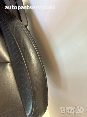 Предна лява седалка черна кожа за Peugeot 4007 2.2 HDI (2009), снимка 2 - Части - 53656100