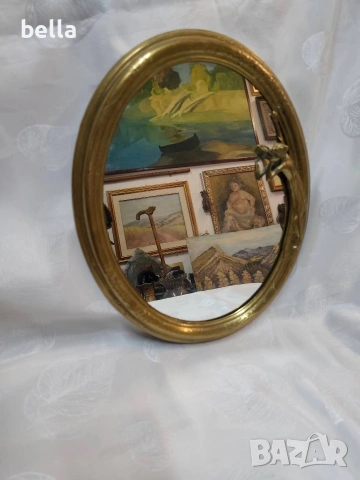 АНТИКВАРНО БРОНЗОВО ОГЛЕДАЛО В СТИЛ СЕЦЕСИОН , снимка 9 - Антикварни и старинни предмети - 54280298