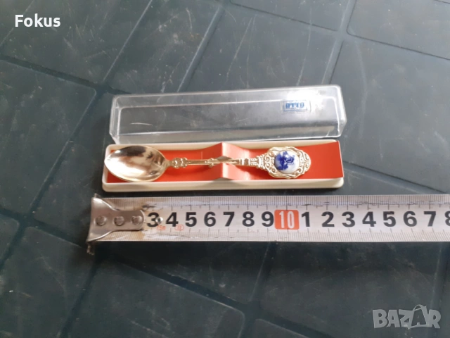 Колекционерска лъжичка OTTO позлата порцелан, снимка 6 - Антикварни и старинни предмети - 53282774