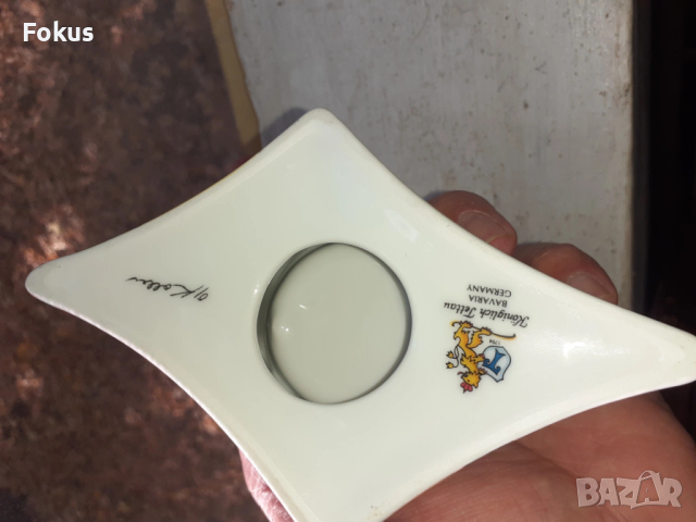 Невероятен дизайнерски комплект ваза и свещник порцелан, снимка 5 - Антикварни и старинни предмети - 53408525