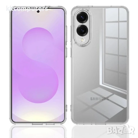 Силиконов кейс MBX 2mm и Протектор За Samsung Galaxy S25 Edge, Прозрачен, снимка 3 - Калъфи, кейсове - 50639511