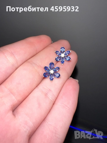 Pandora красива катп цвете обеци 