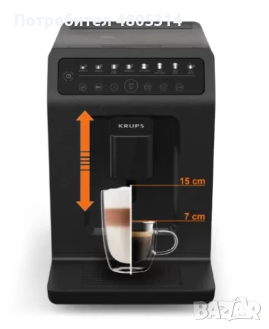 Кафеавтомат Krups EA897B10, Evidence Eco Design, снимка 5 - Кафемашини - 54287596