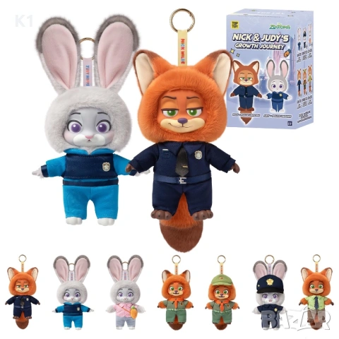 Плюшени играчки Зоотрополис 2 серия, Zootopia Zootropolis Ник/Джуди 18-20см