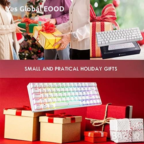 TECURS Механична геймърска клавиатура RGB, снимка 6 - Клавиатури и мишки - 53735387