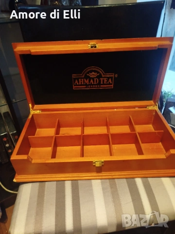 Дървена кутия за чай 