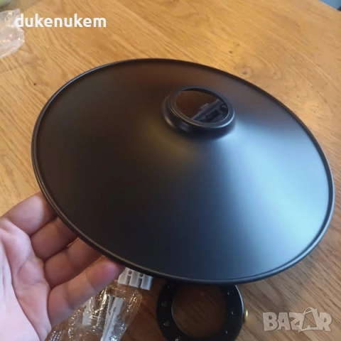 Винтидж висяща лампа, индустриален ретро дизайн 26 см, снимка 8 - Лампи за таван - 52141183