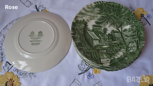 Чинии, чаши, чайник ”Watermill” Англия Johnson Brothers., снимка 7 - Сервизи - 53956066