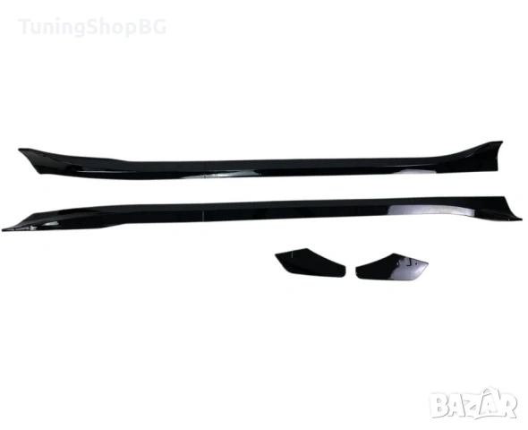 Добавки за прагове за Tesla Model 3 (2017-2022) черен гланц