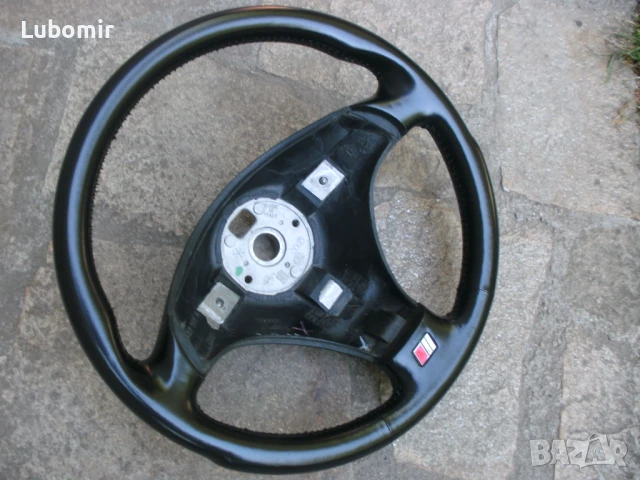 Трилъчев волан Audi A4,A6,A3,TT - S Line - кожен !, снимка 6 - Аксесоари и консумативи - 51019968