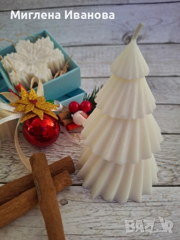 Коледни ароматни соеви свещи , снимка 3 - Декорация за дома - 52070182