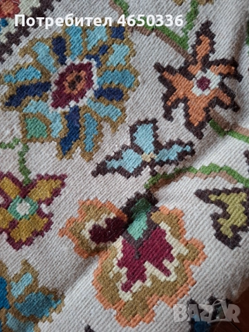 Колекционерски котленски килими датиран 1965-67 г. С голям размер 4.00х3.00 метра, флорални мотиви, снимка 6 - Килими - 52405667