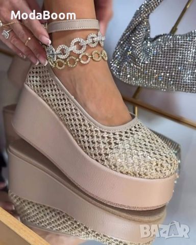 💯✨Стилни дамски обувки на платформа два цвята✨💯, снимка 1 - Дамски елегантни обувки - 45383738