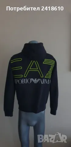 Emporio Armani EA7 Full Zip Hoodie Mens Size S / M ОРИГИНАЛ! Мъжко Горнище!, снимка 6 - Спортни дрехи, екипи - 46825073