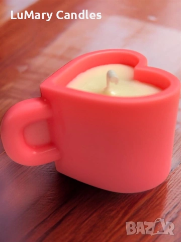 Свещ “Чаша сърце”, снимка 8 - Декорация за дома - 53847139