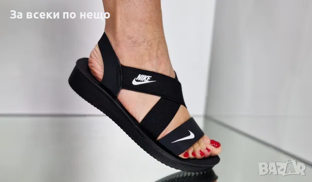 Nike Дамски Черни Сандали Найк Код P615, снимка 2 - Сандали - 50428359