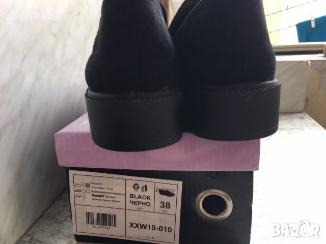 Дамски обувки - черни, нови с етикет, снимка 3 - Дамски ежедневни обувки - 45636473