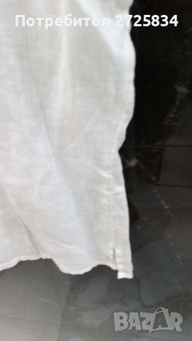 Блуза H&M, 100% лен и шевица, бяла, снимка 14 - Корсети, бюстиета, топове - 46206360