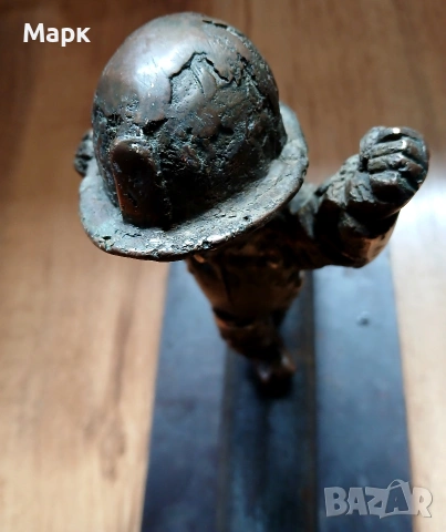 Бронзова пластика "Миньорче" Италия, снимка 6 - Антикварни и старинни предмети - 53730667