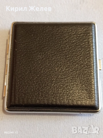 Винтидж метална табакера с кожа за КОЛЕКЦИЯ ДЕКОРАЦИЯ 48958