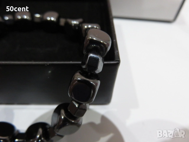 Мъжка гривна от естествен хематит., снимка 3 - Гривни - 51966913