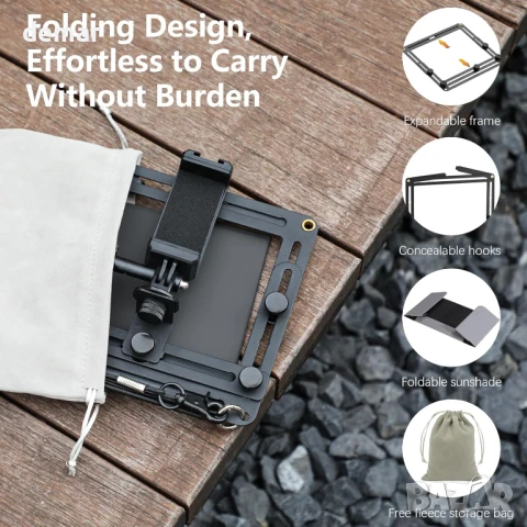 Стойка за телефон и екшън камера с магнитен абажур, комплект за монтаж, снимка 5 - Селфи стикове, аксесоари - 51215509