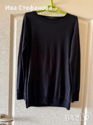 Нова памук памучна черна елегантна еластична 100 % оригинална маркова блуза Guess 