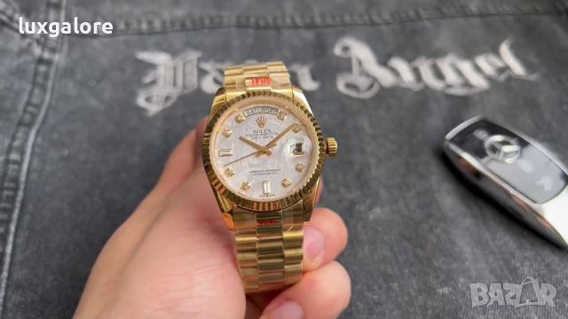 Мъжки часовник Rolex Day-Date 40 с автоматичен механизъм, снимка 3 - Мъжки - 45109148