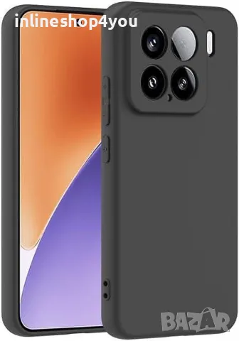 Матов Силиконов Кейс за Xiaomi 15 - Черен, снимка 5 - Калъфи, кейсове - 49978449