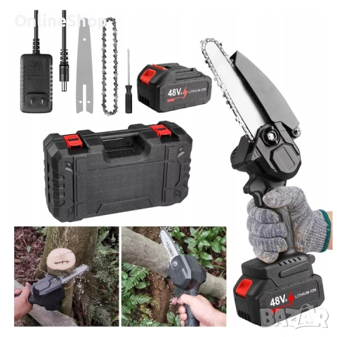 Акумулаторен трион, 6 инча шина, 2 батерии, транспортен куфар, снимка 7 - Други инструменти - 53937514