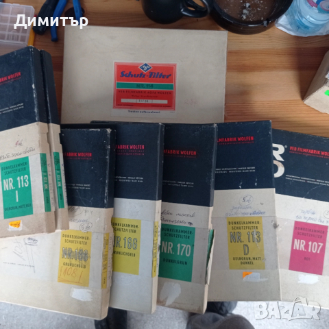 Рядък комплект за тъмна стая ORWO – Лампа + 7 защитни филтъра (18/24 см), снимка 7 - Антикварни и старинни предмети - 53902865