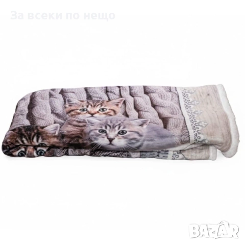 Меко одеяло с котки, 155*200 см Код P1609, снимка 4 - Олекотени завивки и одеяла - 52589047