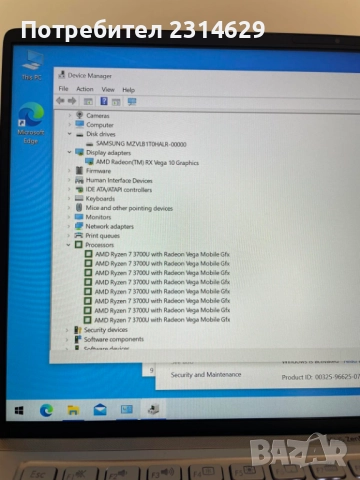 14 IPS Asus ZenBook UM433 Ryzen 7 3700U Radeon Vega 10 8GB RAM 1TB SSD, снимка 9 - Лаптопи за работа - 52694315