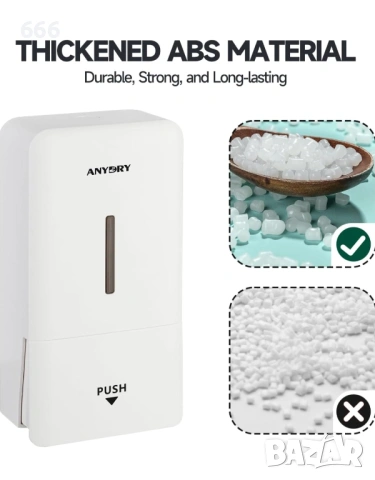 Ръчен стенен дозатор за сапун с обем 800 мл, снимка 4 - Други стоки за дома - 53520466