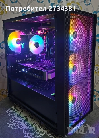 Геймърски компютър Ryzen 5 5500, RTX 3060TI, 16 RAM, снимка 2 - Геймърски - 54265855