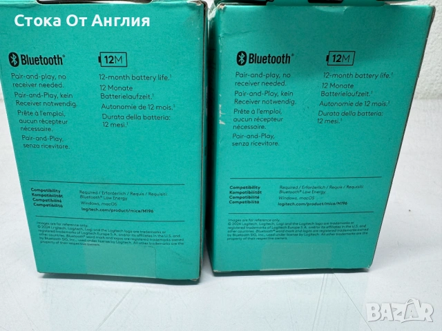 Mишка - Logitech M196 -графитен - 910-007459, снимка 5 - Клавиатури и мишки - 53810688