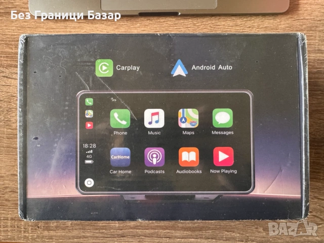 Нов 7 инча CarPlay Android Auto дисплей за кола автомобил със слот за карта памет