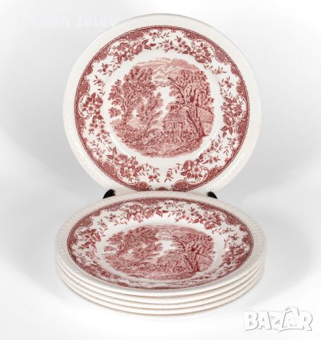 6 бр. Английски чинии за торта или салата - Royal Tudor., снимка 2 - Чинии - 45591941
