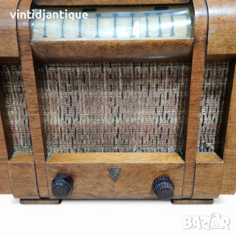 Античен настолен радиоприемник в дървен корпус Edler, снимка 6 - Антикварни и старинни предмети - 53905330