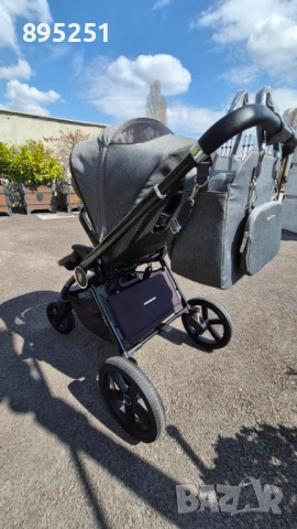 Количка Venicci Upline Slate Grey + Кошница Britax Römer Baby Safe Pro, снимка 10 - Детски колички - 53997656