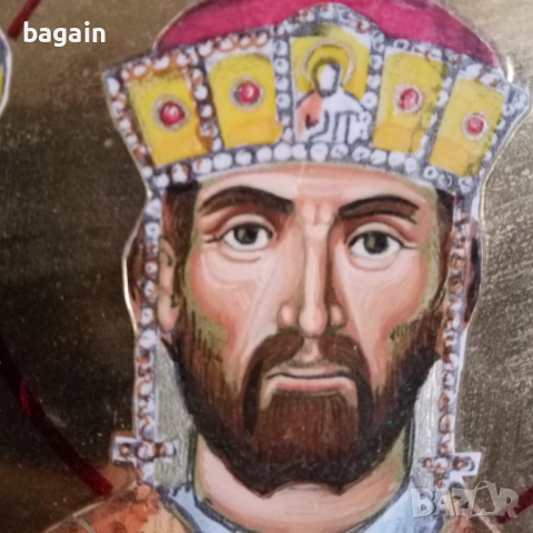 Икона на Св.Княз Борис I , снимка 2 - Икони - 53689298