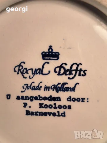 порцеланово плато с дръжки Royal Delft 24/5, снимка 5 - Сервизи - 49580083