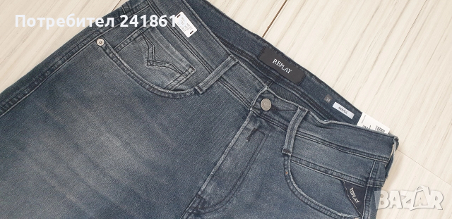 Replay Milano Anbass Stretch Slim Fit Mens Size 34/34 НОВО! ОРИГИНАЛ Мъжки Дънки!, снимка 11 - Дънки - 53578996