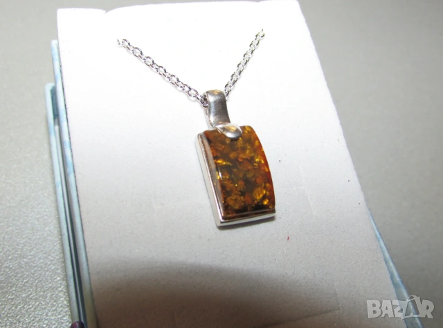 Сребърни бижута с кехлибар, снимка 4 - Обеци - 53327162