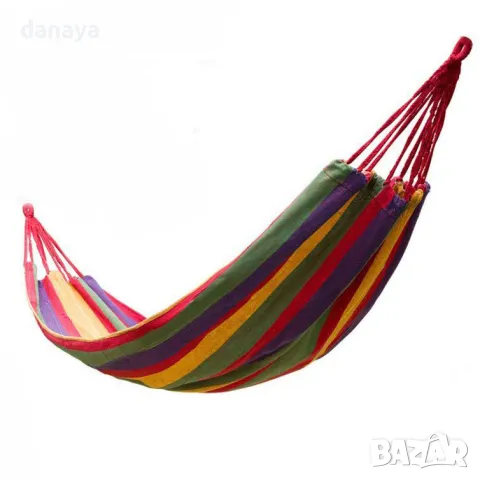 1722 Градински хамак от плат хамак люлка за къмпинг градина 190×80см, снимка 7 - Градински мебели, декорация  - 49761126