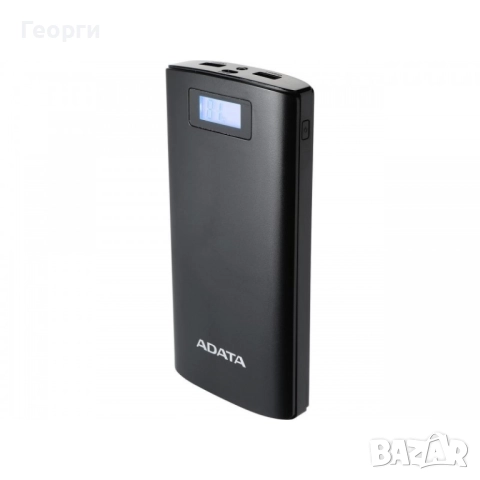 Външна батерия ADATA P20000D, 20 000 mAh, 2xUSB, LED, Black