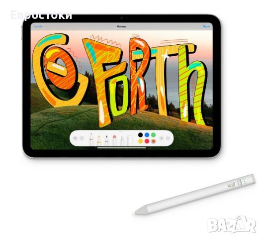 Стилус Logitech Crayon Digital Pencil за iPad с USB-C, цвят: сребрист, снимка 3 - Аксесоари за Apple - 46010346