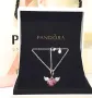 Сребърно колие 925 модел Pandora Pavé Heart Angel Wings Necklace, снимка 11